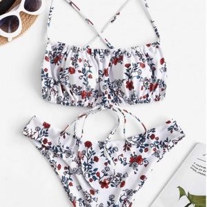 White floral Zaful bikini